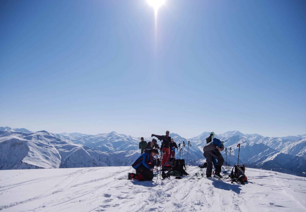 tourskien en freeriden in Georgie