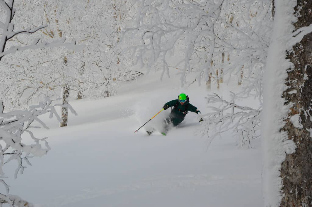 poeder skiën in Japan