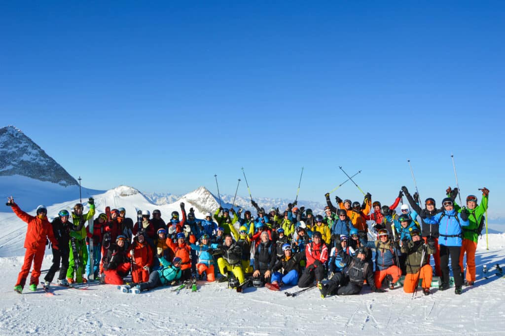 Off-piste ski en snowboard training in de Alpen