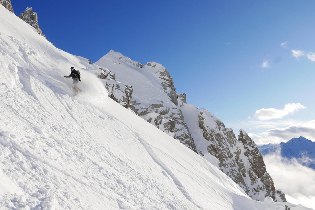 Freeride ski en snowboard trip naar de Alpen