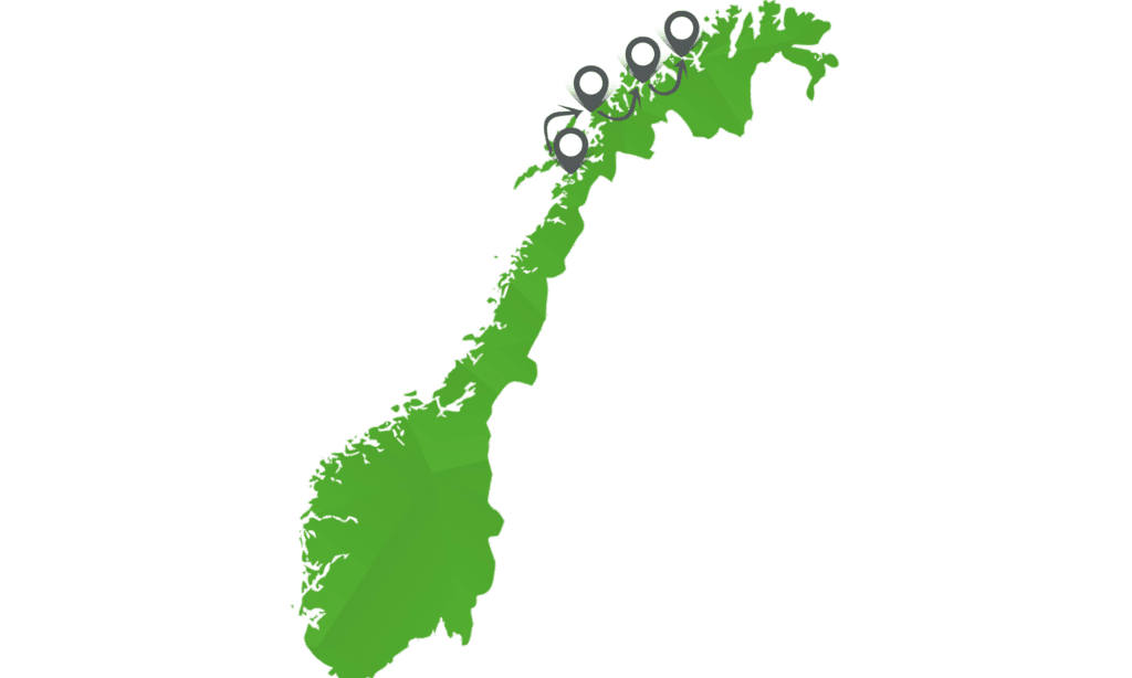 Landkaart Tourski Noorwegen Moondance