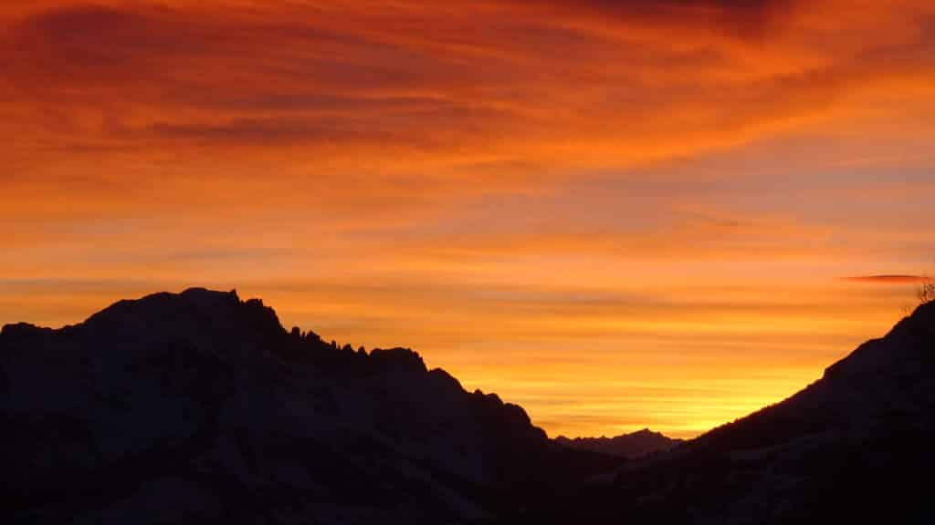 Huttentocht Dolomieten zonsondergang
